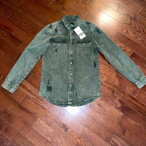 Zara denim button down shirt